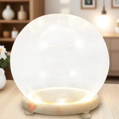 Plastic Dome Clear - Cúpula de cristal para flores preservadas,
