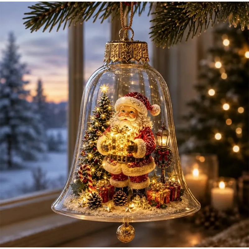 Adornos de campanas navideñas  - Plastic Dome Clear reseña y precio